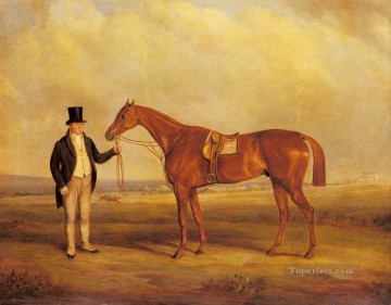 ジョン・ファーニーリー Painting - 危険な馬を抱く紳士 ジョン・ファーニーリー・シニア